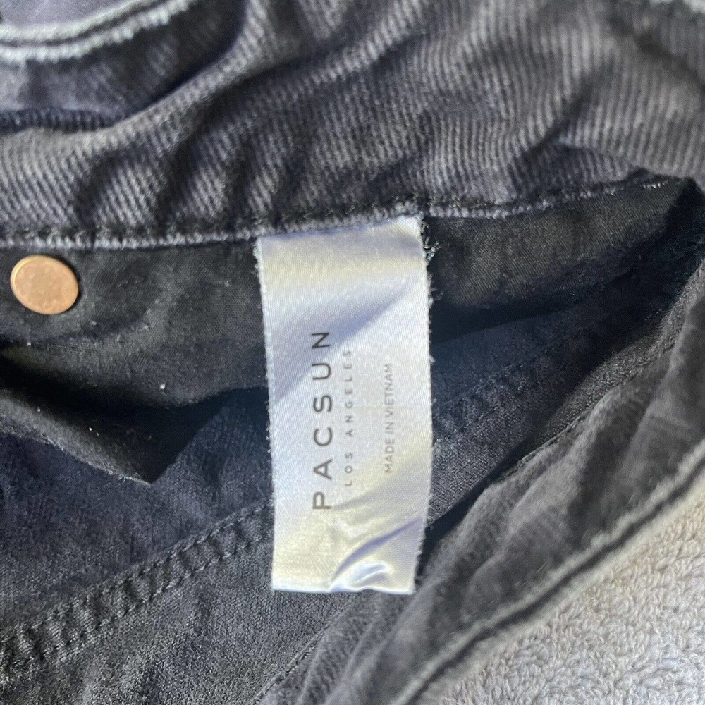 Pacsun Shorts Womens 27 Black Denim Mom Shorts High Rise Preppy Festival Beach - Picture 6 of 12